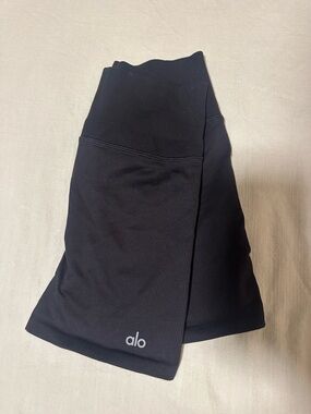Alo High-Waist Black Biker Short